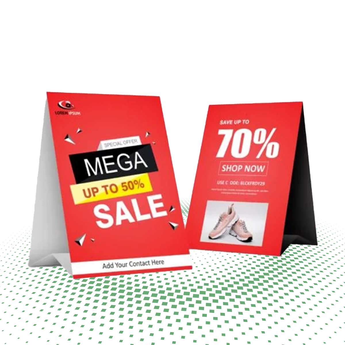 custom table tents 