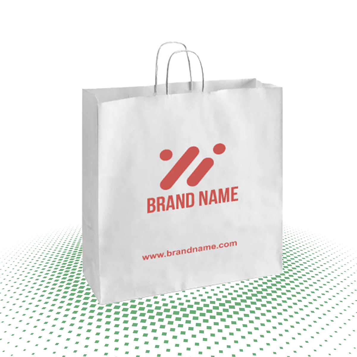 custom white paper bags 