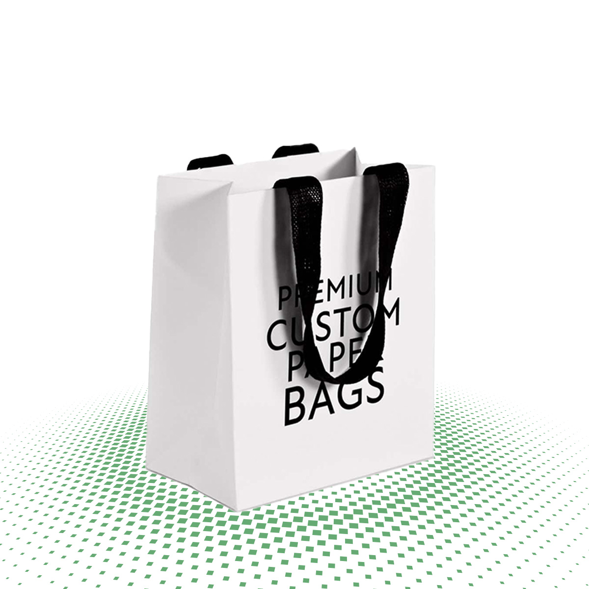 custom white paper bags 