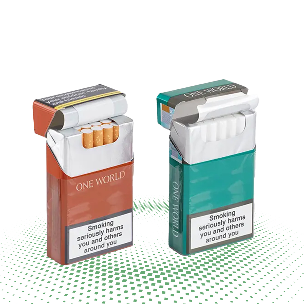 empty paper flip top cigarette boxes 