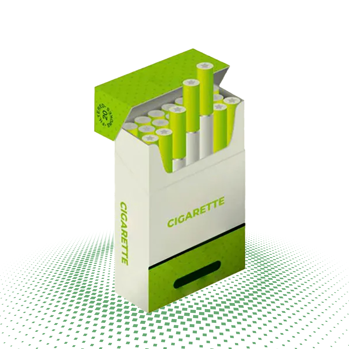 empty paper flip top cigarette boxes 
